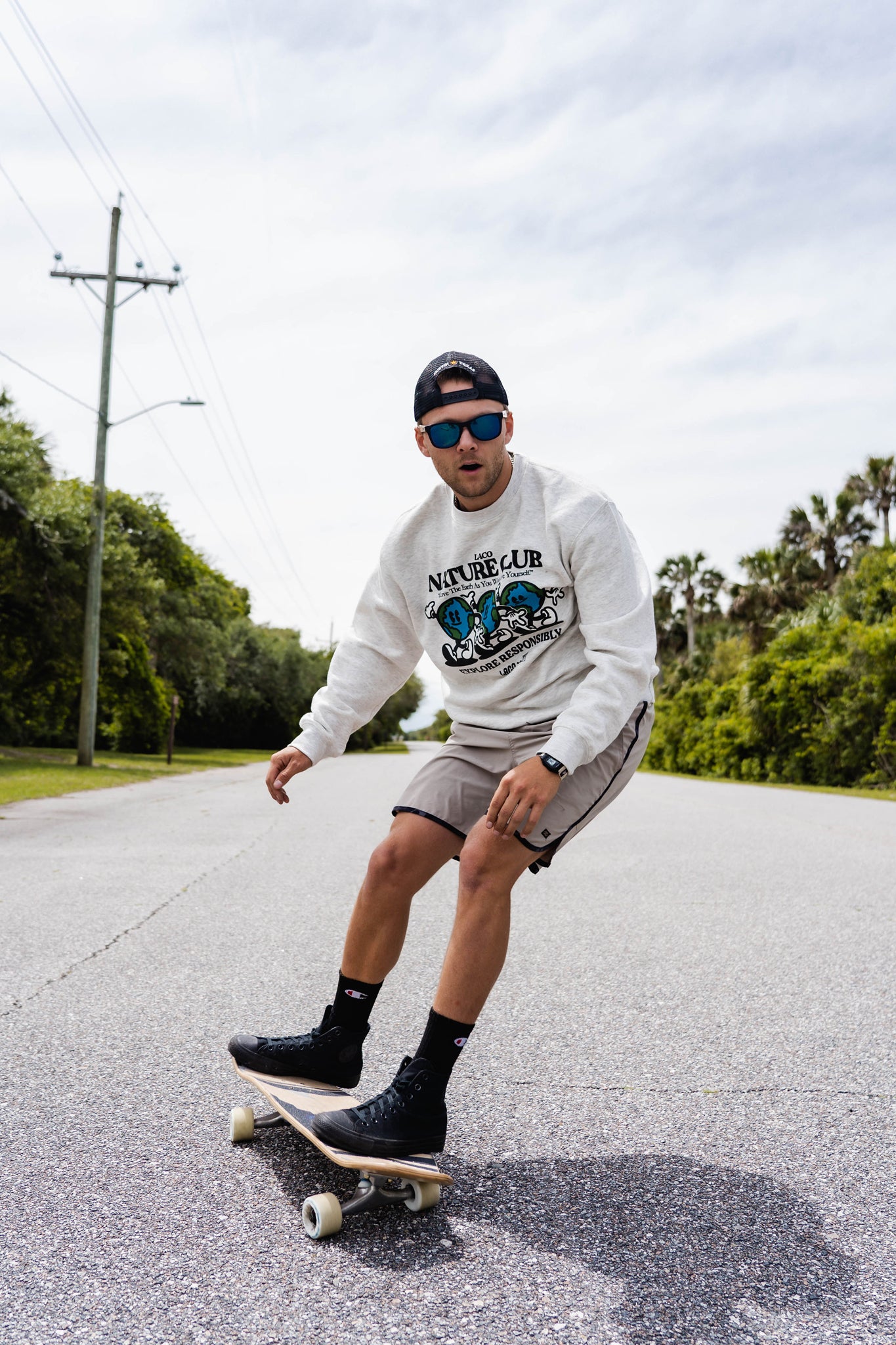 Nature Club Crewneck Sweatshirt - LACO Gives Skateboarding