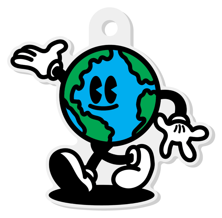 Earth day keychain